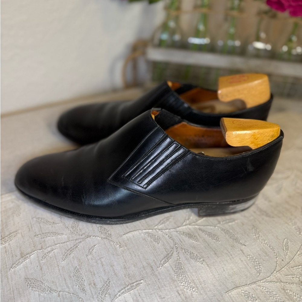 Vtg Simpson Piccadilly Men's Black Leather Chelsea Loafers UK 8.5 E / Tree incl. - Picture 3 of 15